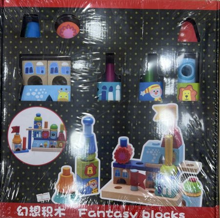 مجموعة من مكعبات البناء الخشبية "Fantasy blocks"